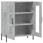 vidaXL Buffet gris béton 69 5x34x90 cm bois d'ingénierie