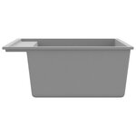 vidaXL Évier de cuisine avec trou de trop-plein Gris Granit