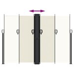 vidaXL Auvent latéral rétractable crème 180x1200 cm