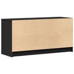 vidaXL Meuble TV avec LED noir 100x34x50 cm bois d'ingénierie