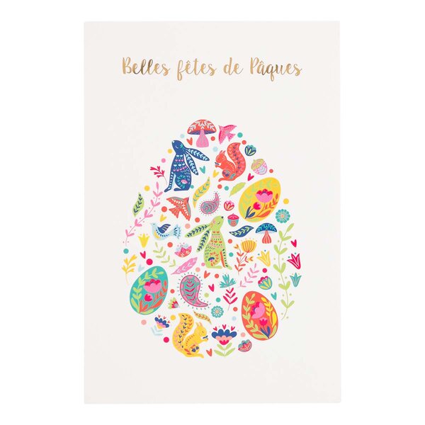 Carte De Pâques - Animaux De La Forêt - Draeger paris