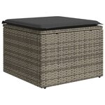 vidaXL Salon de jardin 11 Pièces avec coussins noir résine tressée