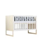 Lit bébé CHRUPPY 60 x 120 cm verni et blanc
