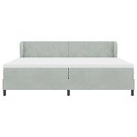 Lit à ressort vidaXL avec matelas gris clair en velours 200x200 cm