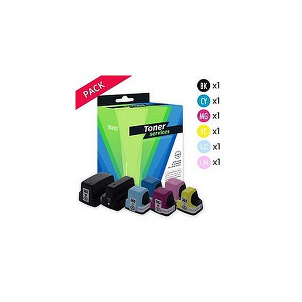 Compatible HP 363XL Pack de 6 cartouches Noir  cyan  magenta et jaune