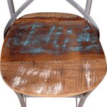 vidaXL Tabouret de bar Bois de récupération massif
