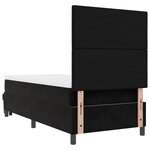 vidaXL Lit Box Spring avec matelas et banc noir 90x190 cm velours