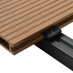 vidaXL Panneaux de terrasse creux et accessoires WPC 10 m² 2 2 m Teck