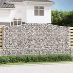 vidaXL Paniers à gabions arqués 9 Pièces 400x50x200/220 cm Fer galvanisé