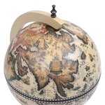 vidaXL Support de vin globe de dessus de table Bois d'eucalyptus Blanc
