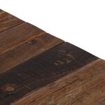 vidaXL Table basse argenté inox et bois de mélèze massif