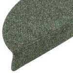vidaXL Tapis d'escalier autocollants 15 Pièces Vert 56x17x3 cm Aiguilleté