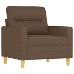 vidaXL Fauteuil avec repose-pied Marron 60 cm Tissu