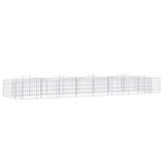 vidaXL Lit surélevé à gabions arqué 400x100x50 cm Fer galvanisé