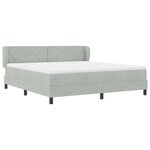 Lit avec sommier à ressort et matelas vidaXL Gris clair 180x200 cm Velours