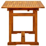 vidaXL Table à dîner de jardin (120-170)x80x75 cm Bois d'acacia massif