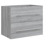vidaXL Meuble lavabo avec bassin intégré Sonoma gris Bois d'ingénierie