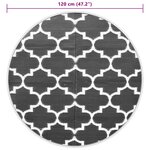 vidaXL Tapis d'extérieur bleu Ø120 cm PP