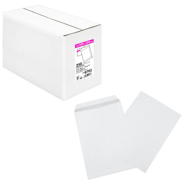 Lot de 250 pochettes 229x324 vélin 120g