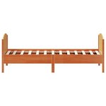 vidaXL Cadre de lit sans matelas cire marron 90x200 cm bois pin massif