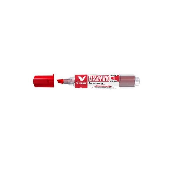 Marqueur rechargeable v board master begreen pte biseauté moyenne rouge x 10 pilot