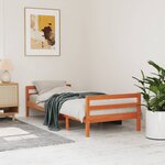 vidaXL Cadre de lit sans matelas cire marron 75x190 cm bois pin massif