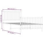 vidaXL Cadre de lit métal sans matelas et pied de lit noir 100x200 cm