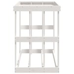 vidaXL Porte-bûches d’extérieur Blanc 108x52x74 cm Bois massif de pin
