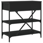 vidaXL Table console noir 75x34 5x75 cm bois d'ingénierie