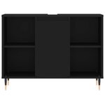 vidaXL Armoire de salle de bain noir 80x33x60 cm bois d'ingénierie