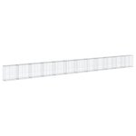 vidaXL Panier gabion avec couvercle 1200x50x100 cm fer galvanisé