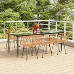 vidaXL Ensemble à manger de jardin 7 Pièces Résine tressée