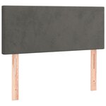 vidaXL Sommier à lattes de lit et matelas Gris foncé 90x190 cm Velours