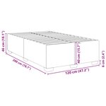 vidaXL Cadre de lit sans matelas noir 120x200 cm similicuir