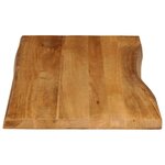 vidaXL Dessus de table 120x60x3 8 cm bord vivant bois massif manguier
