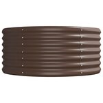 vidaXL Lit surélevé de jardin Acier enduit de poudre marron