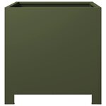 vidaXL Jardinière vert olive 40x40x40 cm acier