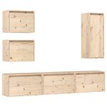 vidaXL Meubles TV 6 Pièces Bois massif de pin