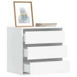 vidaXL Commode d'angle blanc 60x41x58 cm bois d'ingénierie