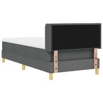 Lit à ressorts vidaXL avec matelas Gris foncé 90x190 cm Tissu