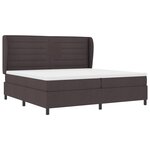 Lit à ressorts vidaXL avec matelas marron foncé 200x200 cm en tissu