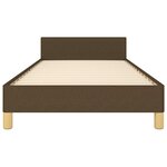 vidaXL Cadre de lit sans matelas marron foncé 100x200 cm tissu