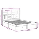 vidaXL Cadre de lit sans matelas bois massif 135x190 cm