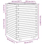 vidaXL Jardinière 50x50x72 5 cm bois de pin imprégné