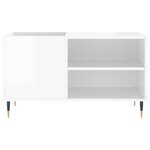vidaXL Armoire à disques blanc brillant 85x38x48 cm bois d'ingénierie