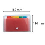 Trieur Pocket 6 Compartiments En Polypropylène Crystal - 11x18cm - Cristal - X 5 - Exacompta