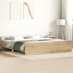 vidaXL Cadre de lit sans matelas chêne sonoma 160x200 cm