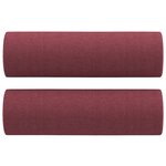 vidaXL Canapé 2 places avec oreillers bordeaux 140 cm tissu