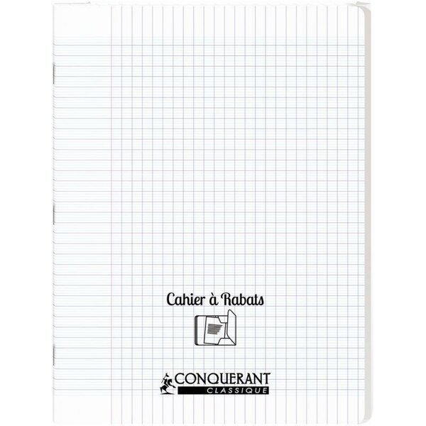 OXFORD C9 Cahier 24x32, 96 pages, 90g, Seyès (grands carreaux) couverture polypropylène avec rabat