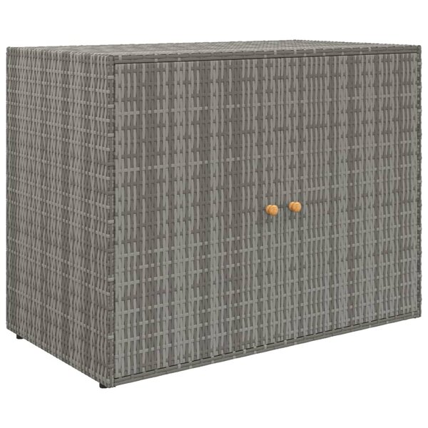 vidaXL Armoire de rangement jardin Gris 100x55 5x80 cm Résine tressée